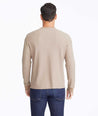 Model wearing a Tan Textured Long-Sleeve Henley