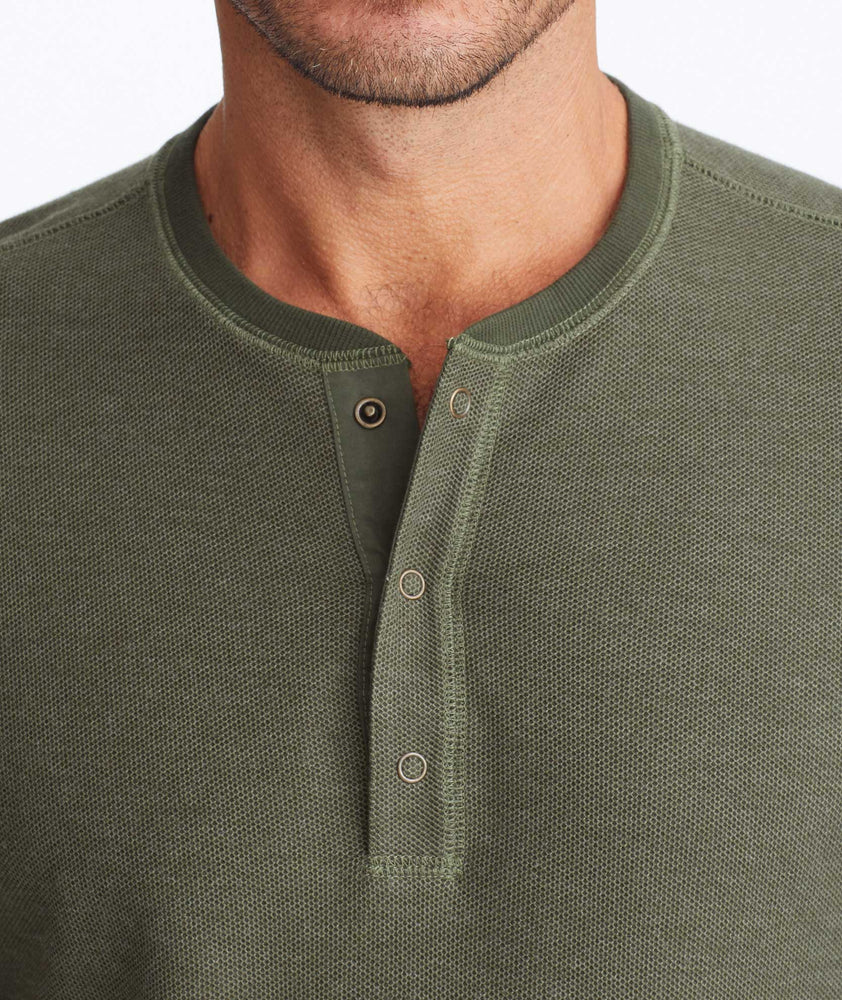 Textured Long-Sleeve Henley - FINAL SALE