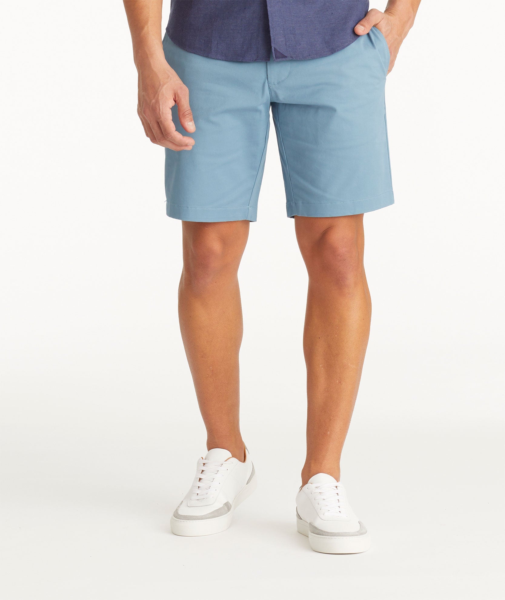 Blue chino shorts sales