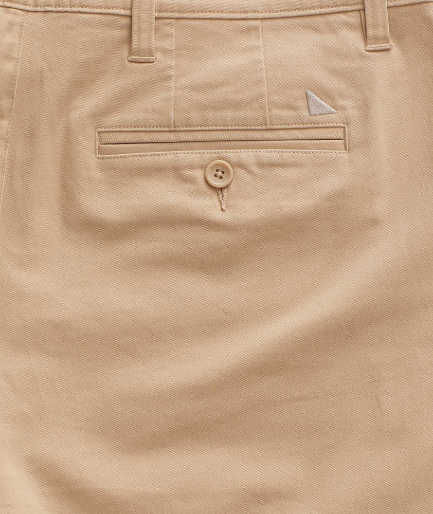 Model wearing a Tan Chino Short