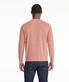 Model wearing a Light Red Long-Sleeve Pima Cotton Henley
